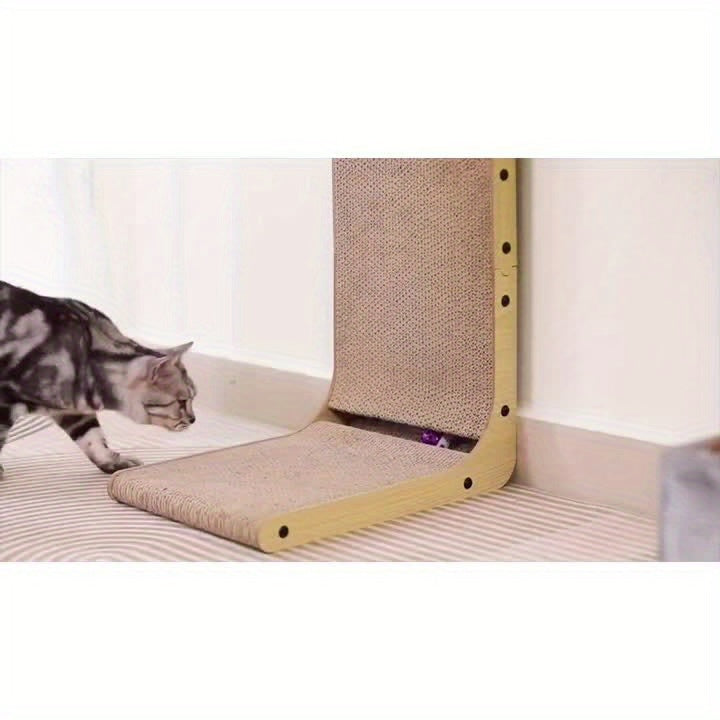 L-Shaped Cat Scratching Board for Indoor Use – Durable, Stable, and Space-Saving