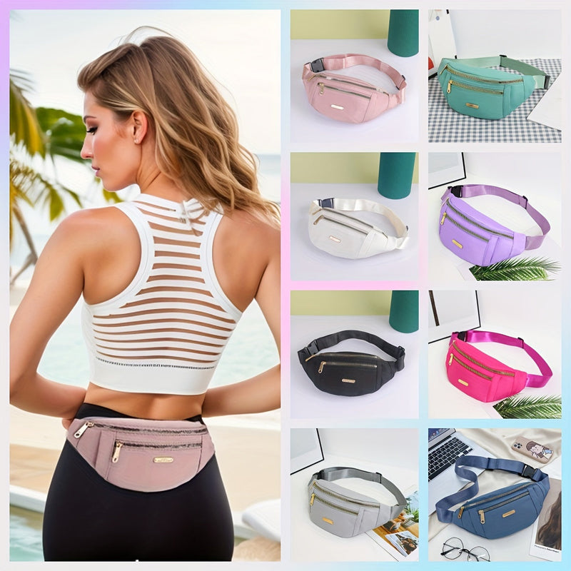 Lightweight Bum Bag for Women with Multiple Zipper Pockets and Adjustable Strap