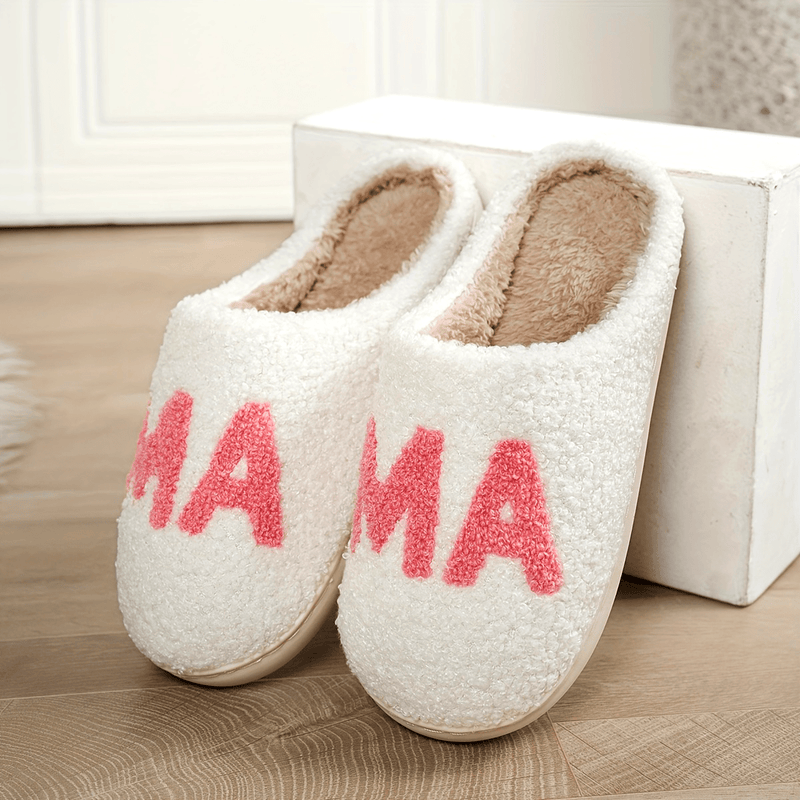 Velvet Slippers with MAMA – Soft and Comfortable Slippers for Mother's Day