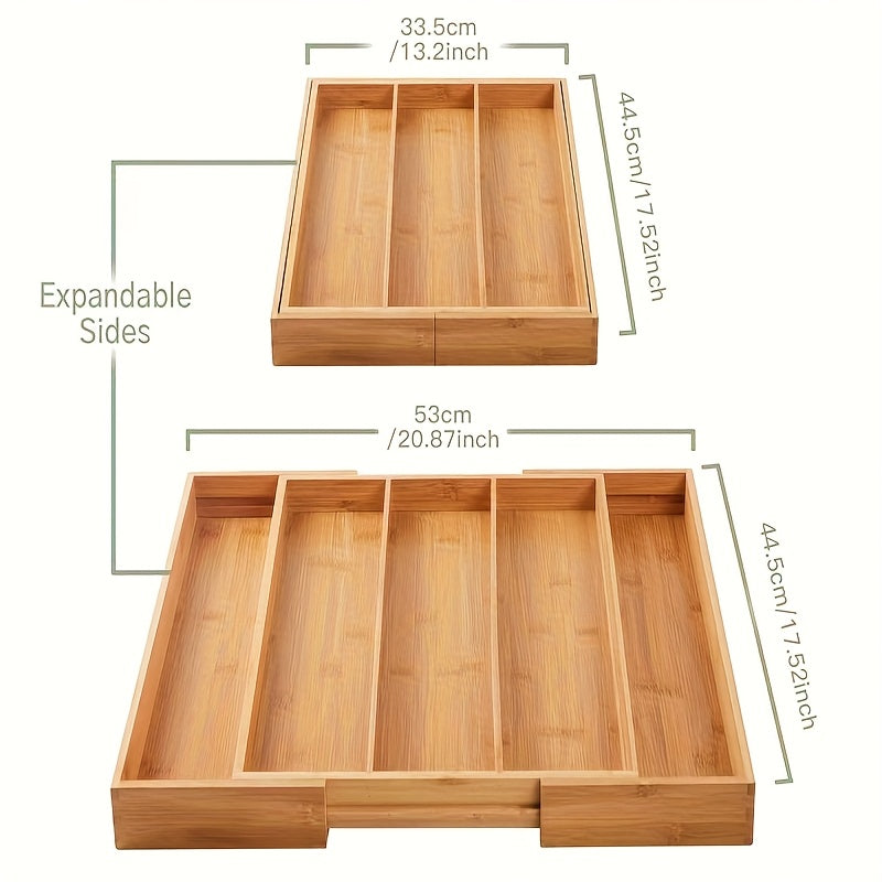 BambooExtend Cutlery Organiser – Expandable and Organised