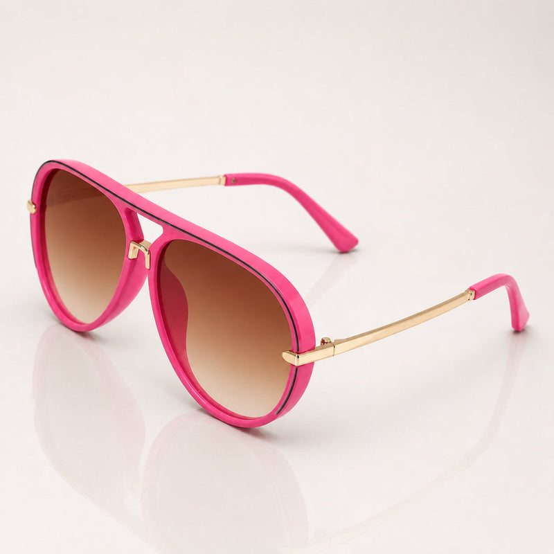 Women's Oversized Aviator UV400 Sunglasses with Gradient Lenses