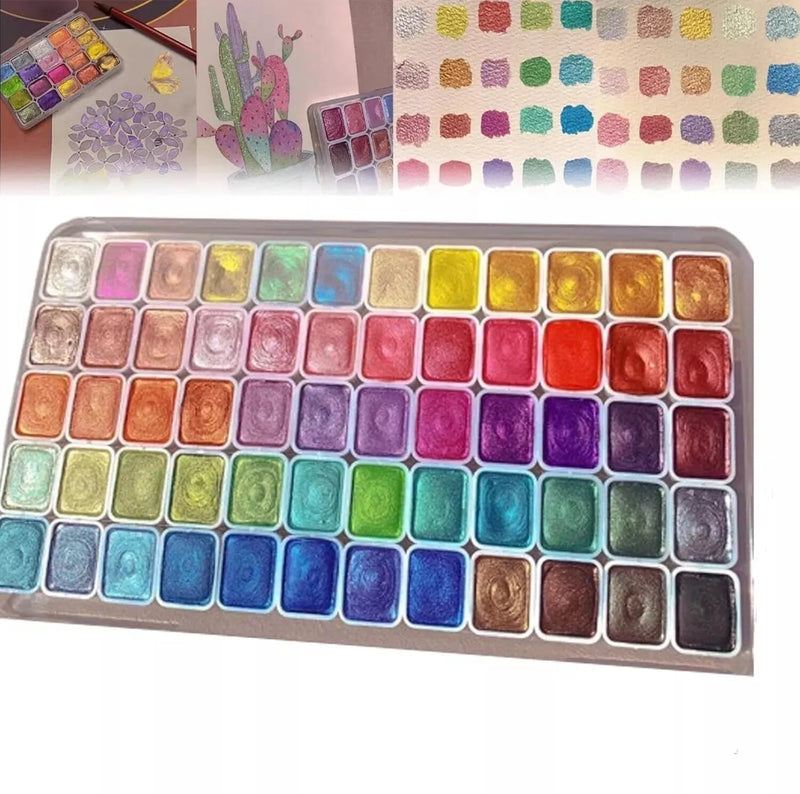 Shimmering Metallic Watercolour Paint Set