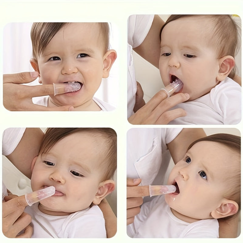 Baby Finger Toothbrush Made of Soft Silicone for Oral Care and Teething