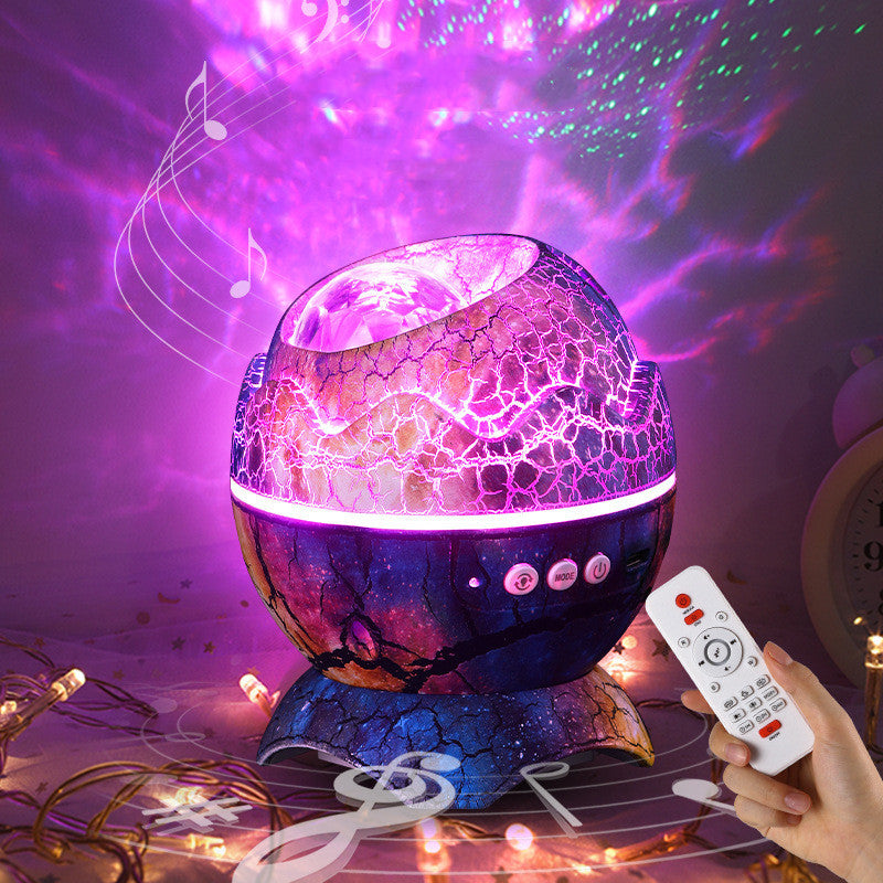 Dinosaur Egg Star Projector Night Light with Bluetooth Speaker