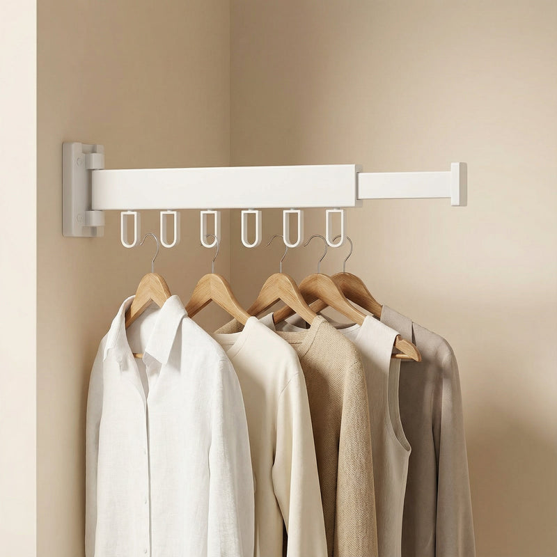 Retractable Wall Drying Rack for Clothes with Space-Saving and Sturdy Design