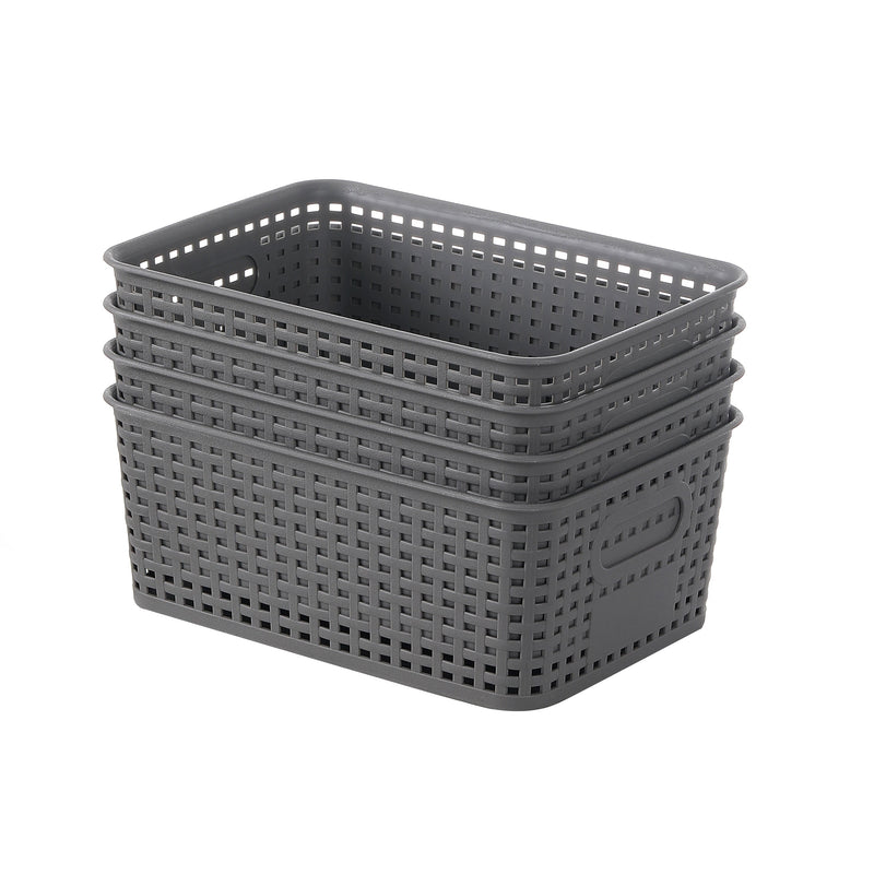 Plastic Woven Storage Baskets Set – Practical, Lightweight and Versatile in Use