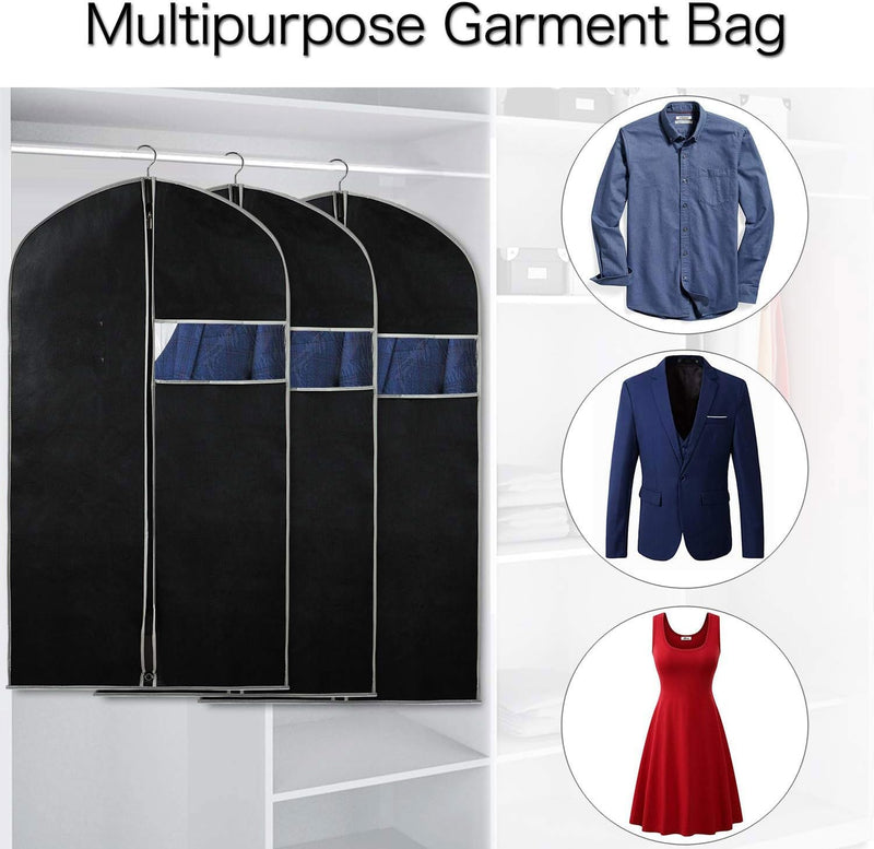 Breathable Garment Storage Bags with Clear Window for Suits and Dresses