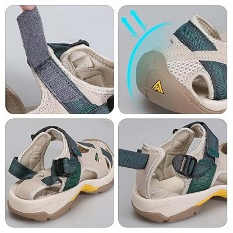 Unisex Outdoor Sandals with Cushioned Sole and Adjustable Straps