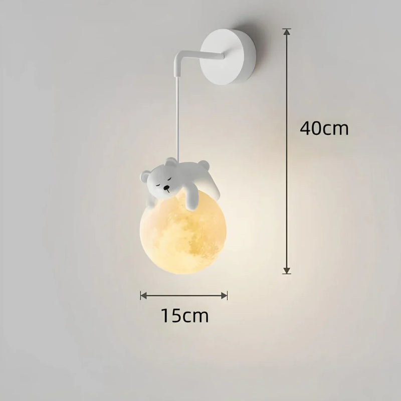 Children's Room Pendant Light with Bear or Rabbit Design for Warm and Soothing Lighting