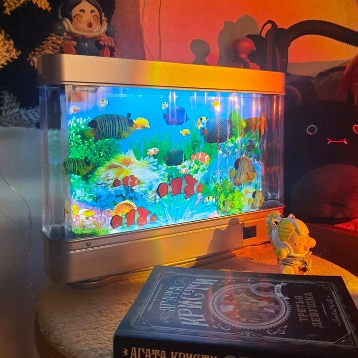 Retro Moving Fish Aquarium Decorative Table Lamp