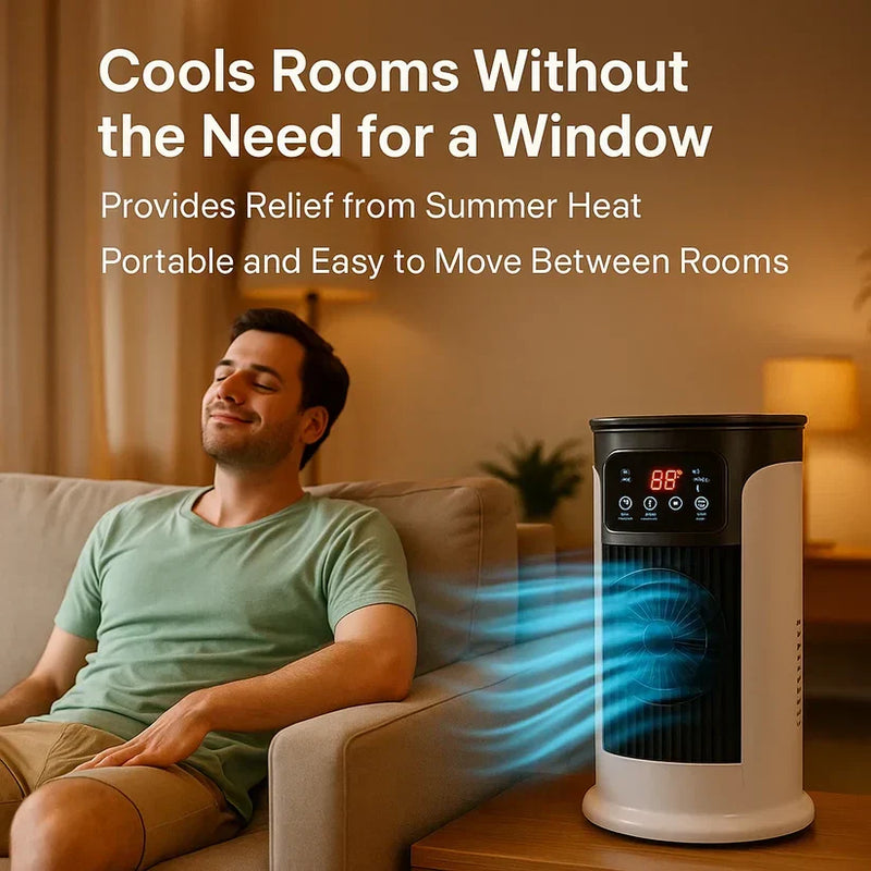 Portable Air Cooler with 5-in-1 Cooling and Mist Function