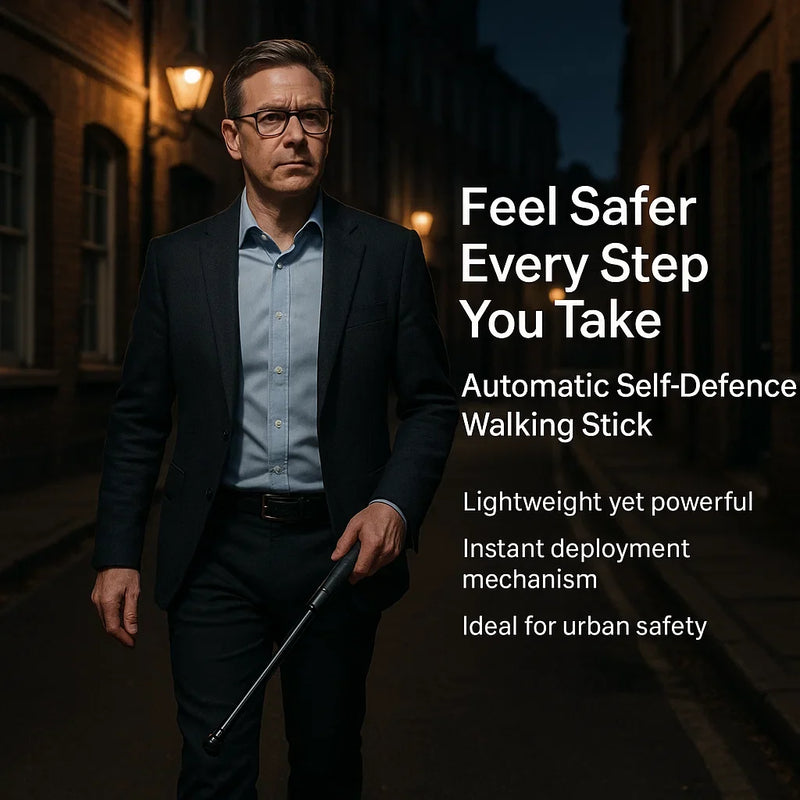 Telescopic Walking Stick with One-Click Extension and Anti-Slip Grip