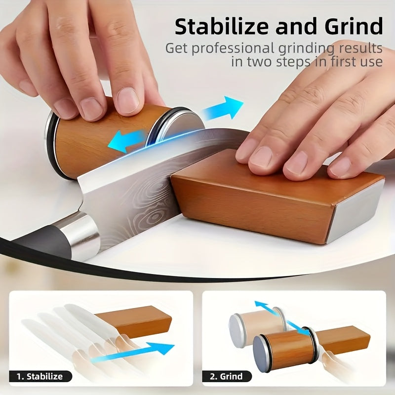 Magnetic Knife Sharpener with Diamond Coating for Kitchen Knives