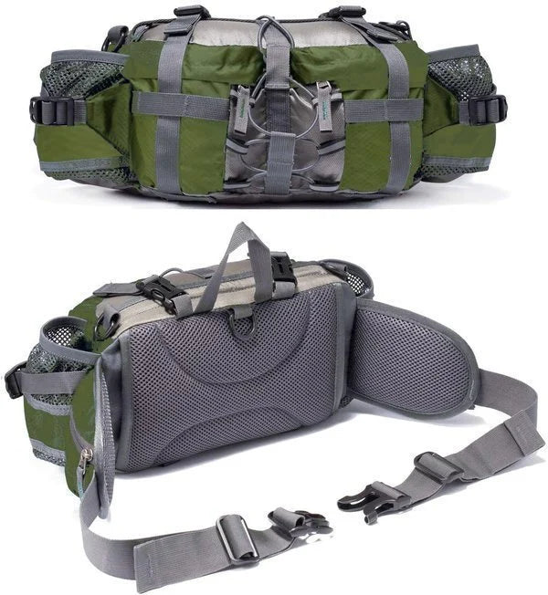 Water-Resistant Nylon Running Belt with Bottle Holders