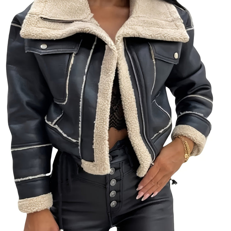 Ladies' bomber jacket with zip – Warm and casual for autumn and winter
