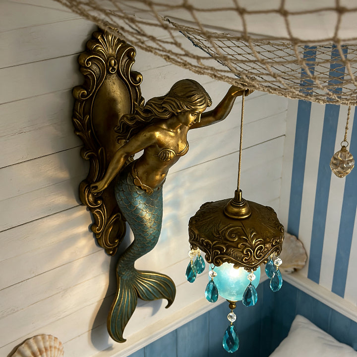 Mermaid Glass Pendant Wall Light