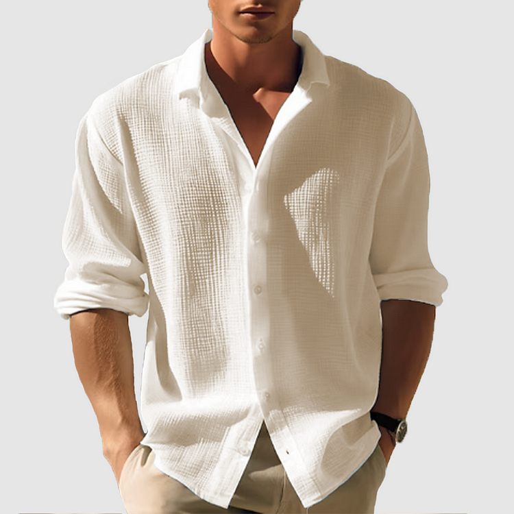 Men's Long Sleeve Shirt Made from Light and Breathable Material