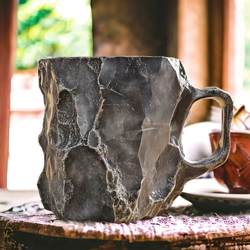 Gemstone Inspired Crystal Mug with Sculptural Finish