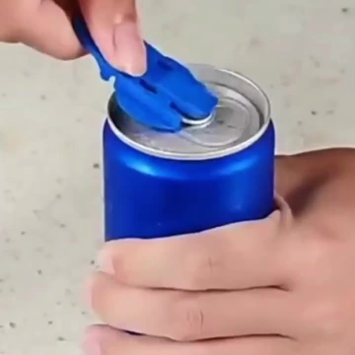 Compact Can Opener Tool for Beverage Cans with Ergonomic Grip
