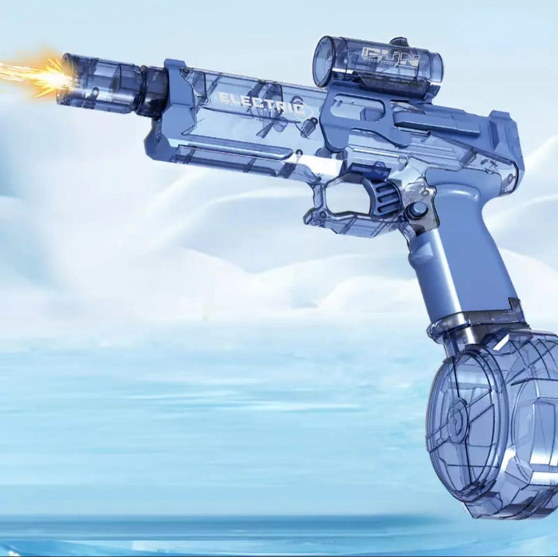 HydroStrike Electric Water Gun with Leak-Proof Tank & Interactive Lights