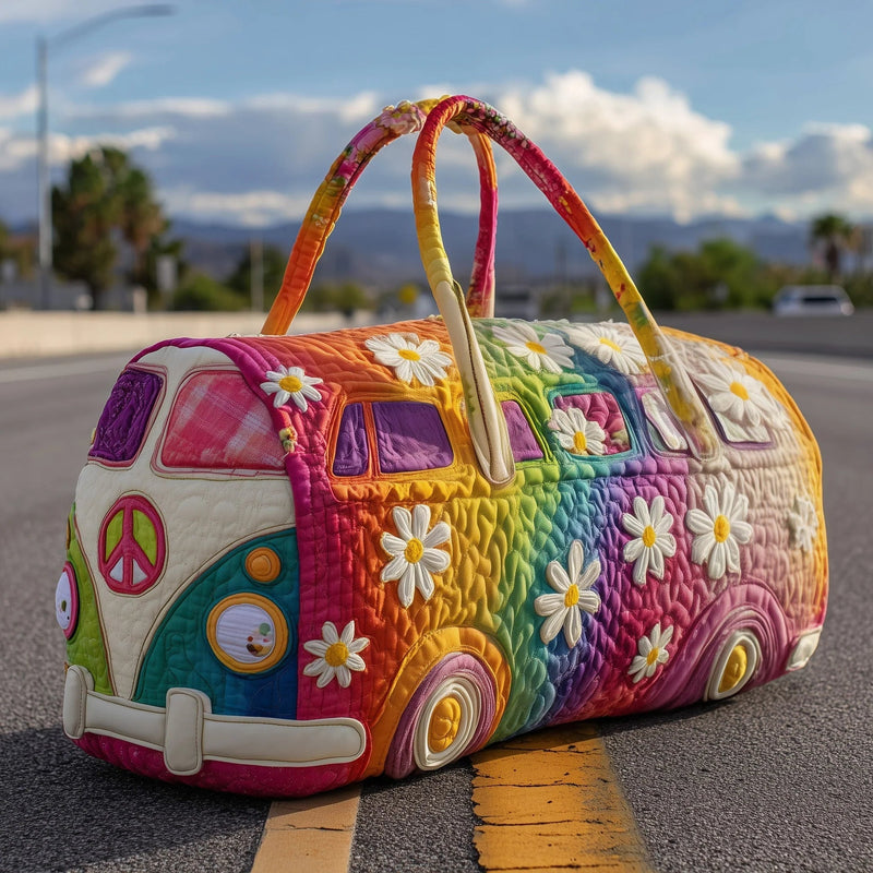 Colourful Boho Patchwork Travel Duffel Bag