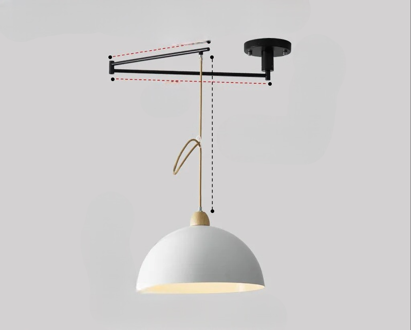 Modern Ceiling Light with Adjustable Light Arms for Flexible Illumination