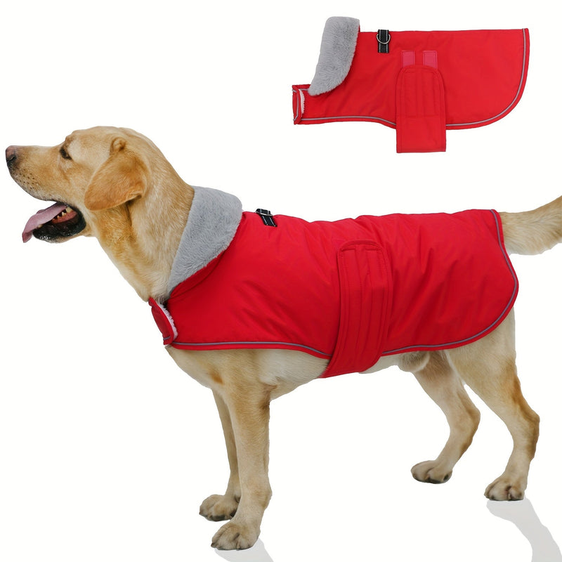Dog coat with warm lining for various dog breeds for winter use