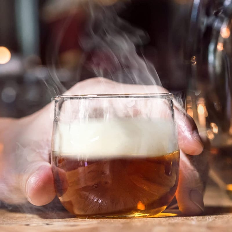 Wooden Cocktail Smoker Kit for Whisky, Drinks and Food Infusion