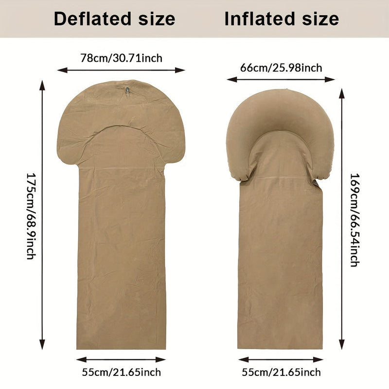 Comfortable Inflatable Beach Mat with Headrest for the Beach and Camping