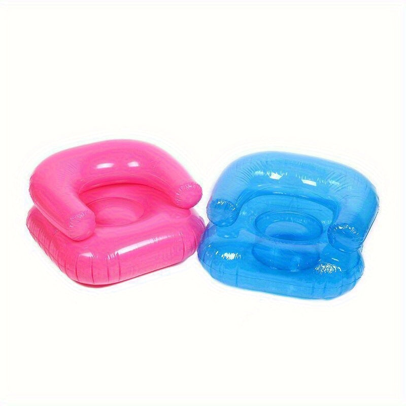 Inflatable Lounge Chair for Adults with Transparent Design and Comfort Cushion