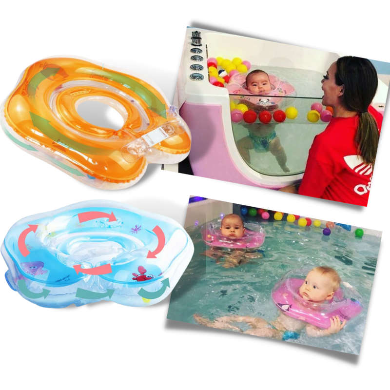 Baby Neck Float with Double Air Chambers and Safe Handle Design