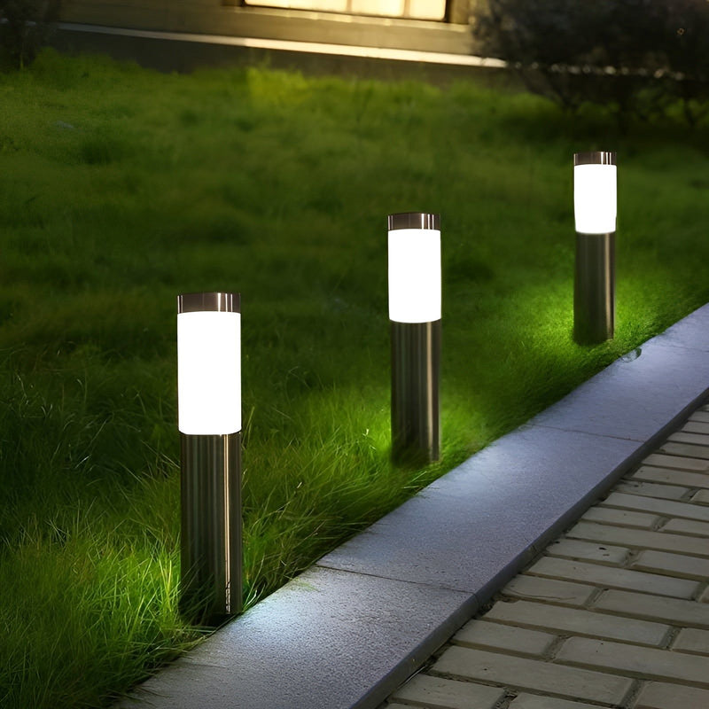 Solar Stainless Steel LED Garden Lights – Set of 2