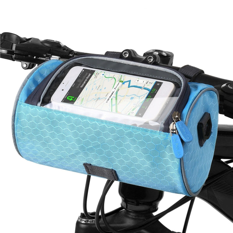 Practical Bicycle Handlebar Bag with Smartphone Holder and Water-Resistant Material