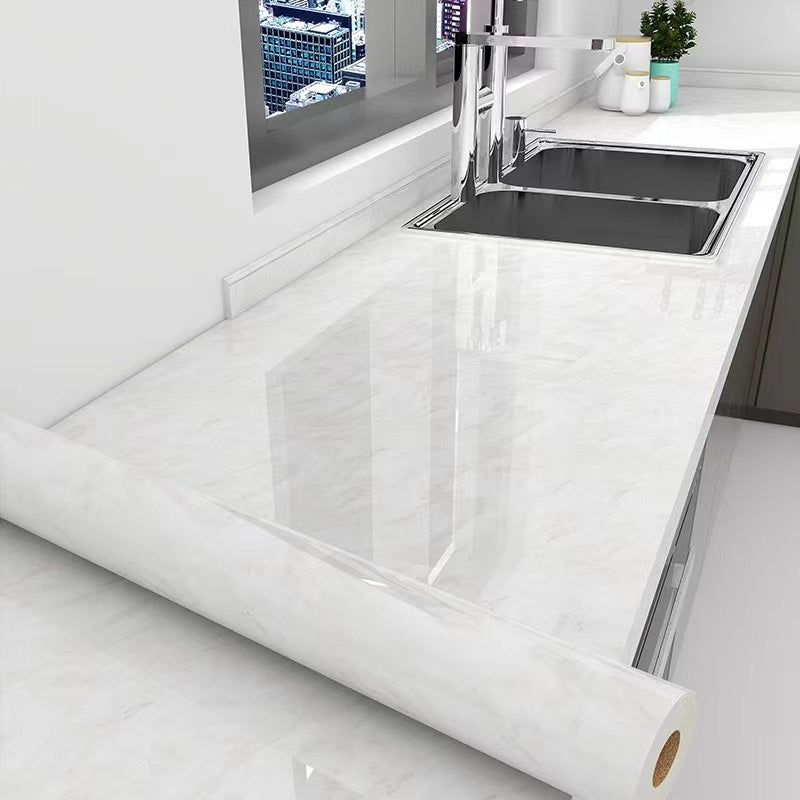 Self-Adhesive Marble Effect Vinyl Wallpaper for Kitchen and Bathroom