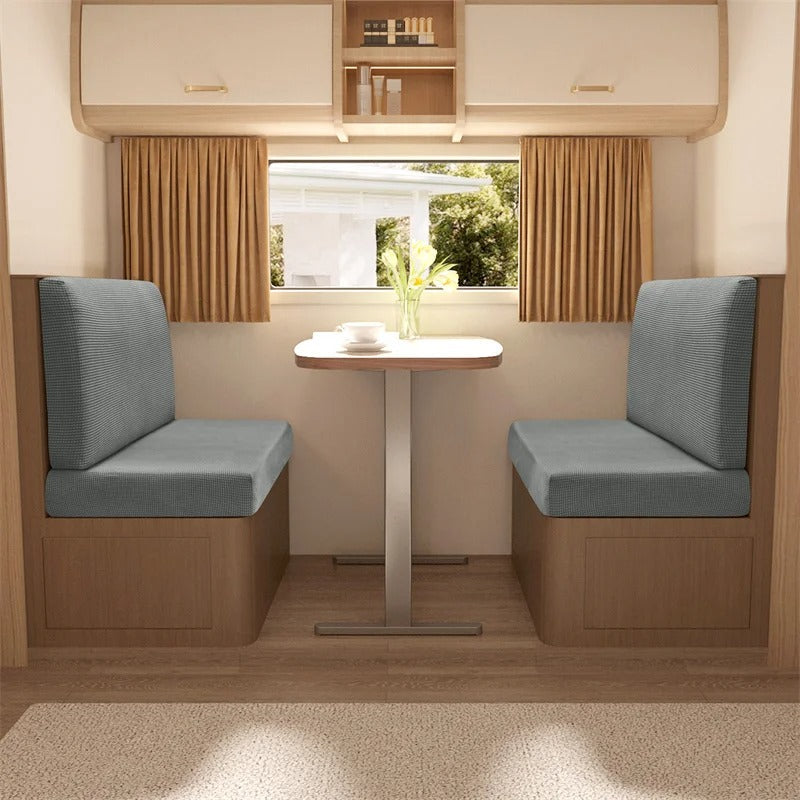 Stretch Microfibre RV Dinette Cushion Cover Set