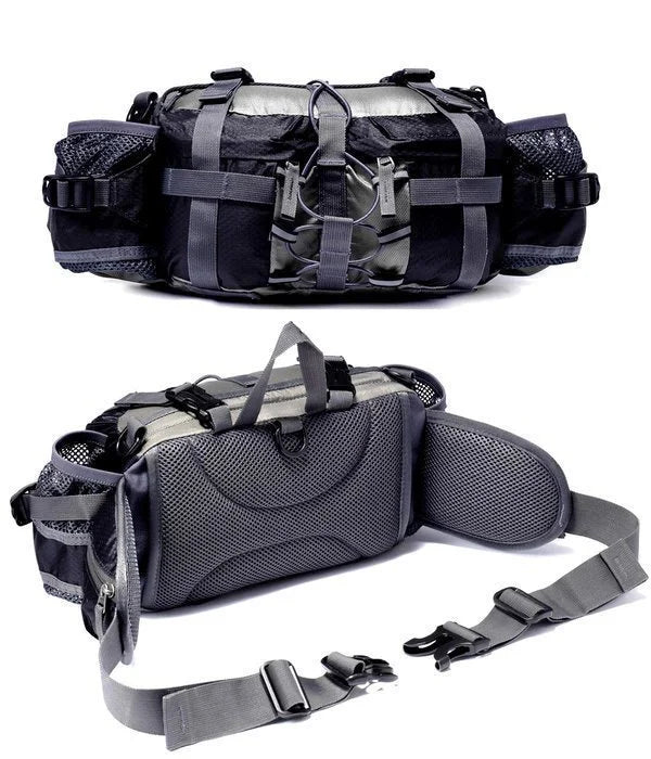 Water-Resistant Nylon Running Belt with Bottle Holders