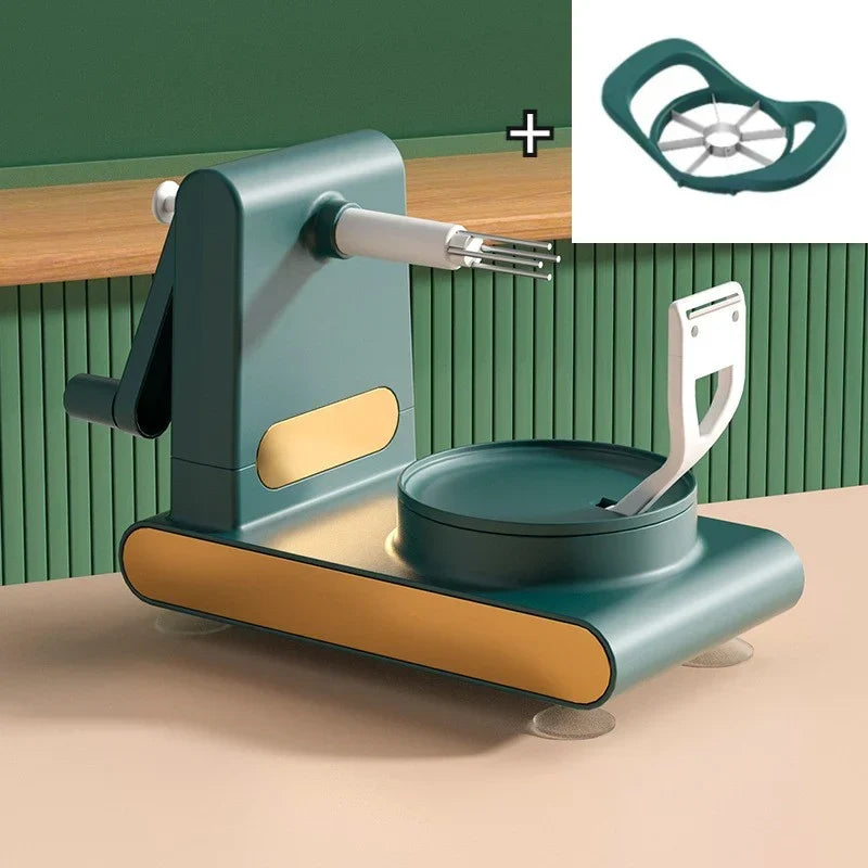 Manual Fruit and Vegetable Peeler Slicer with Rotary Handle