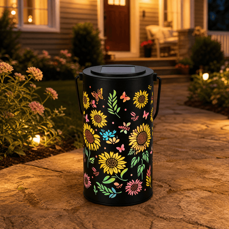 Solar Floral Projection Garden Lantern