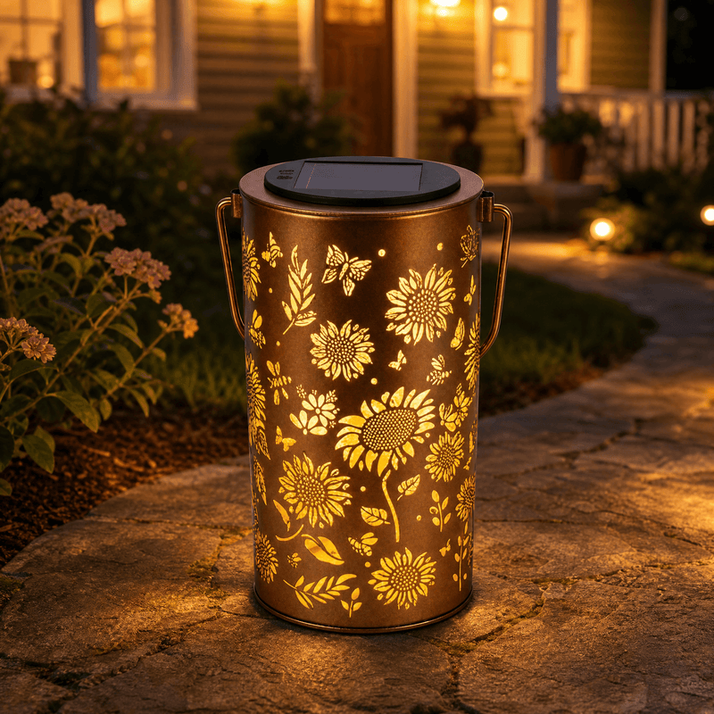 Solar Floral Projection Garden Lantern