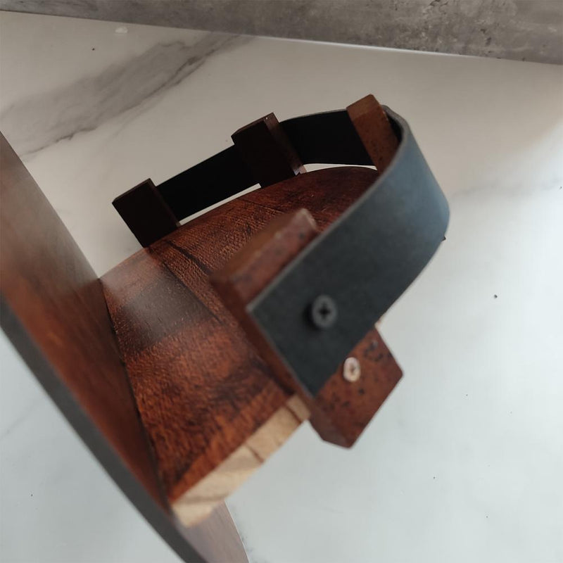 Rustic Oak Barrel Wall Shelf
