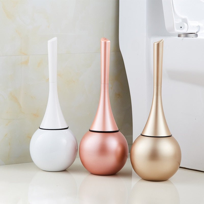 Modern Toilet Brush with Hygienic Rounded Holder