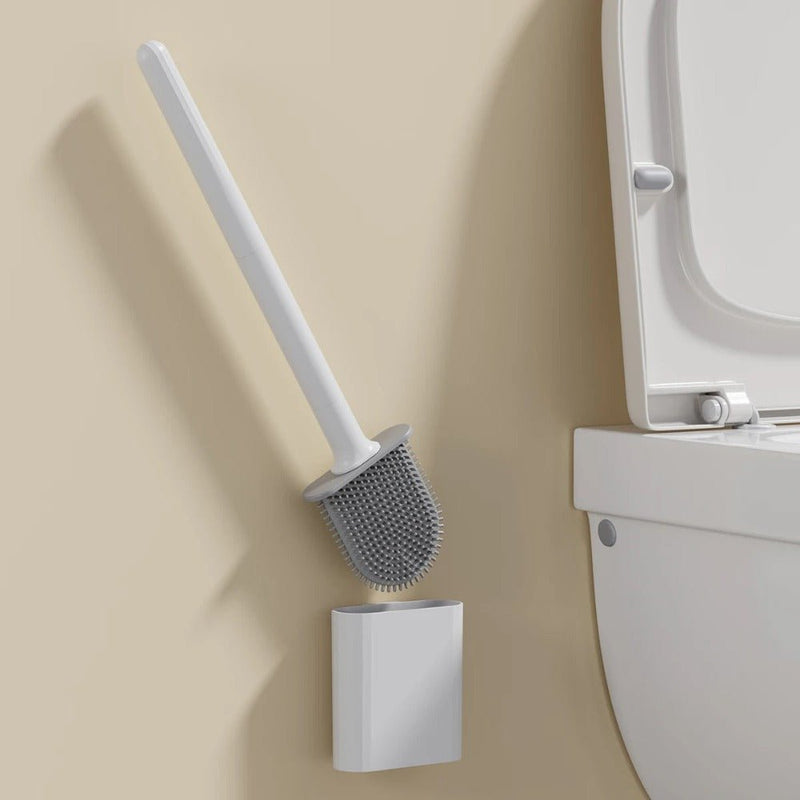 Silicone Toilet Brush with Wall Holder for Hygienic and Efficient Cleaning