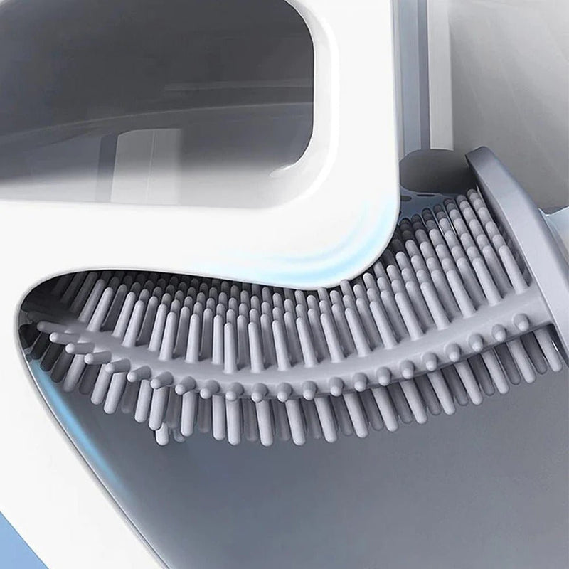 Silicone Toilet Brush with Wall Holder for Hygienic and Efficient Cleaning