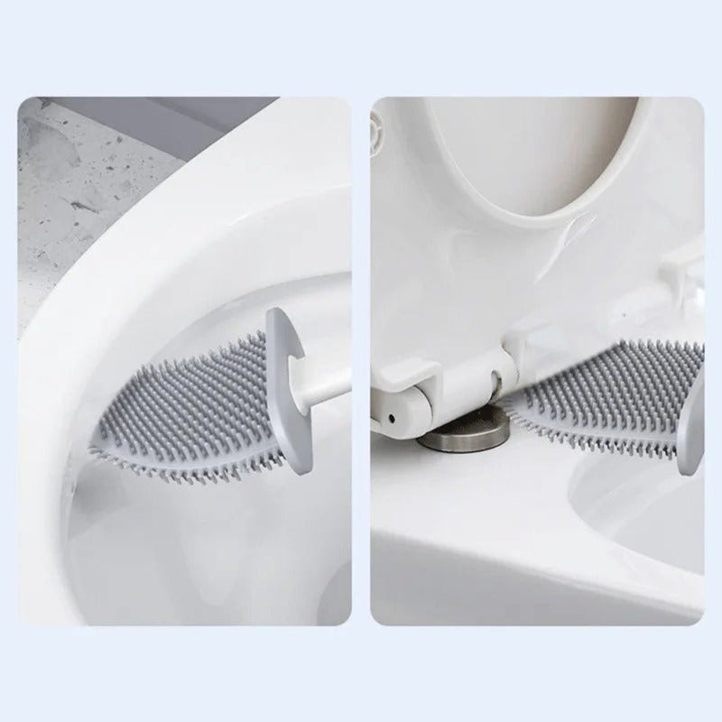 Silicone Toilet Brush with Wall Holder for Hygienic and Efficient Cleaning