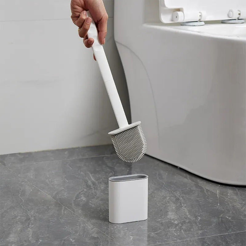 Silicone Toilet Brush with Wall Holder for Hygienic and Efficient Cleaning