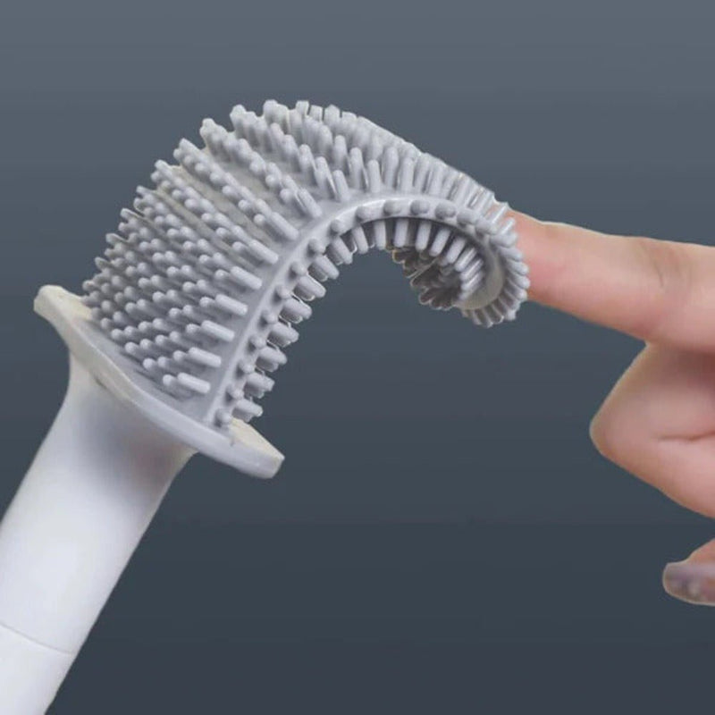 Silicone Toilet Brush with Wall Holder for Hygienic and Efficient Cleaning