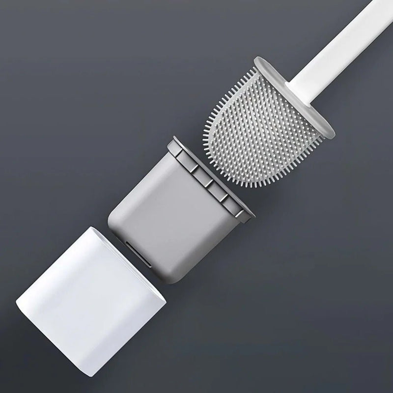 Silicone Toilet Brush with Wall Holder for Hygienic and Efficient Cleaning