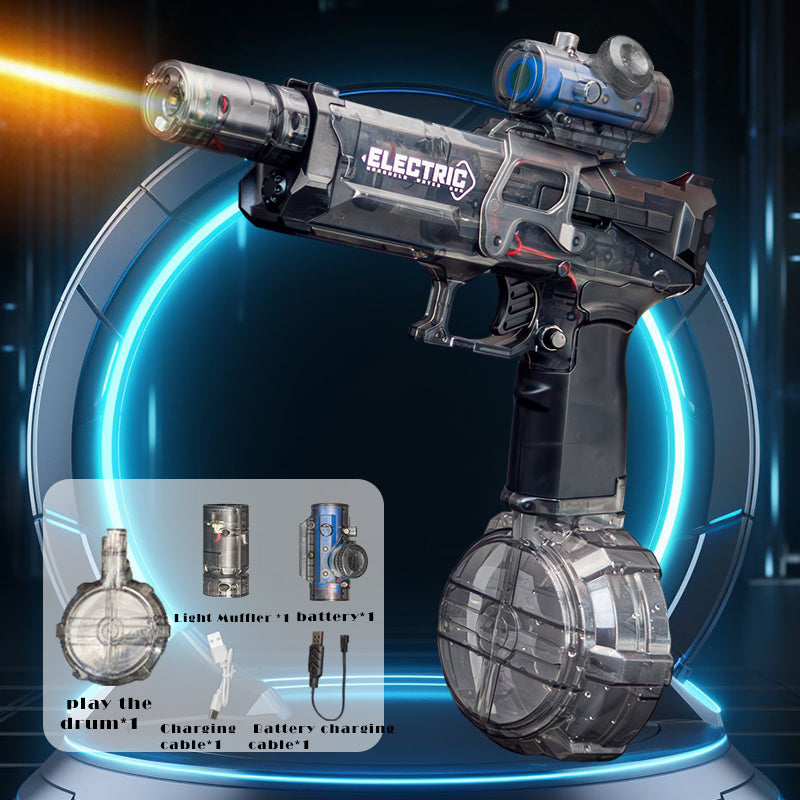 HydroStrike Electric Water Gun with Leak-Proof Tank & Interactive Lights