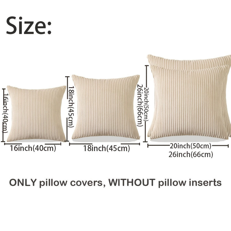 Bohemian Rib Cushion Cover with Stripe Texture – Soft, Stylish, and Decorative