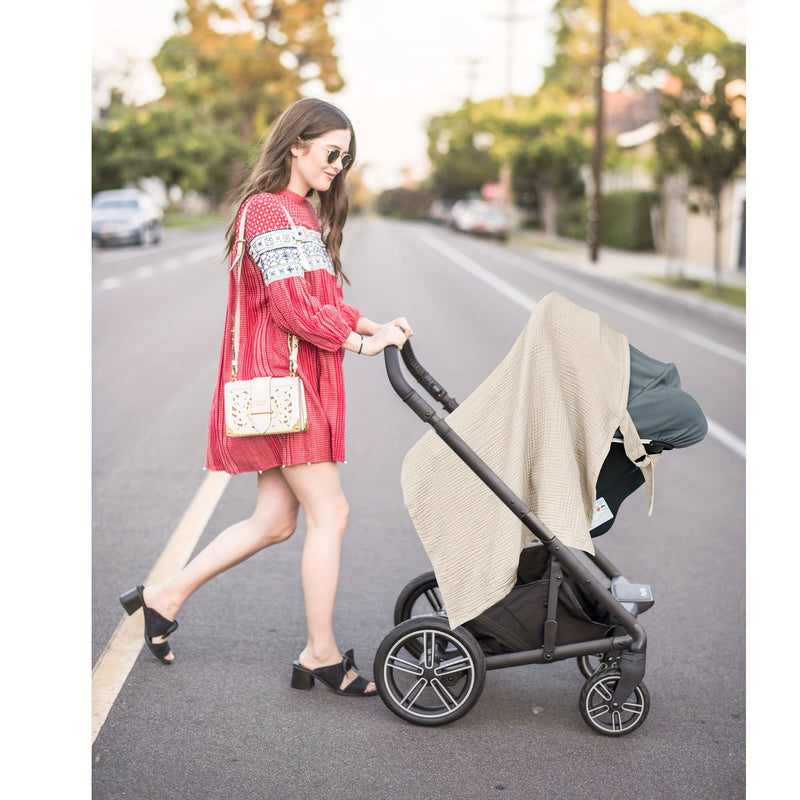 Breathable Nursing Blanket with Rigid Hoops - Multifunctional Mother Apron for Nursing and High Chair